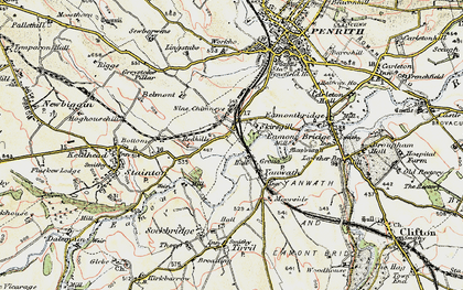 Old map of Redhills in 1901-1904