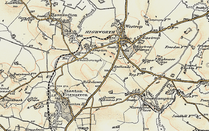 Old map of Redlands in 1898-1899