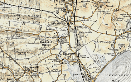 Old map of Redlands in 1899