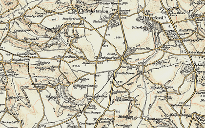 Old map of Redlane in 1898-1900