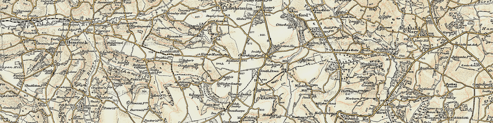 Old map of Redlane in 1898-1900
