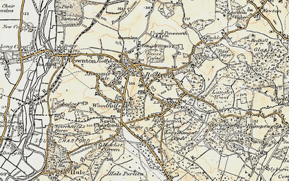 Old map of Redlynch in 1897-1909
