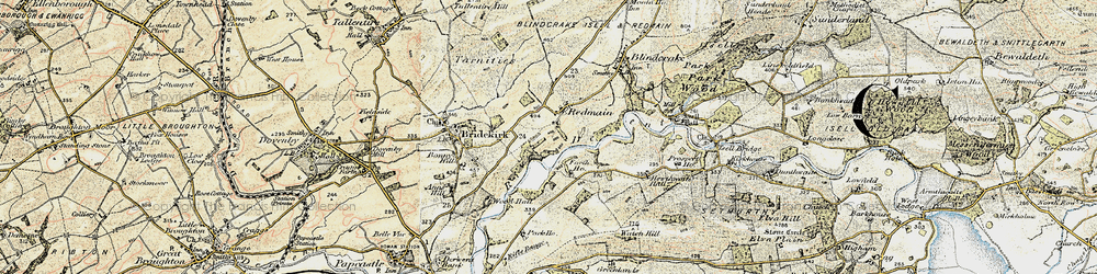 Old map of Wood Hall Fm in 1901-1904