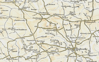 Old map of Redmonsford in 1900