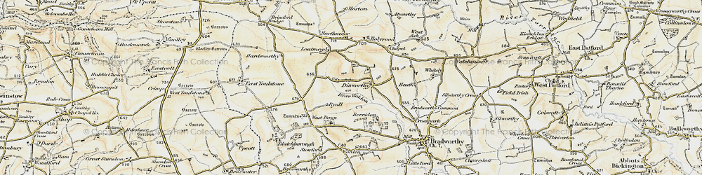 Old map of Redmonsford in 1900