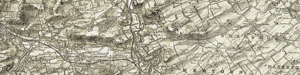 Old map of Redpath in 1901-1904