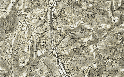 Old map of Windylaws in 1903-1904