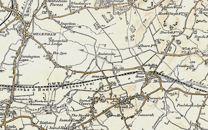 Old map of Redstocks in 1898-1899