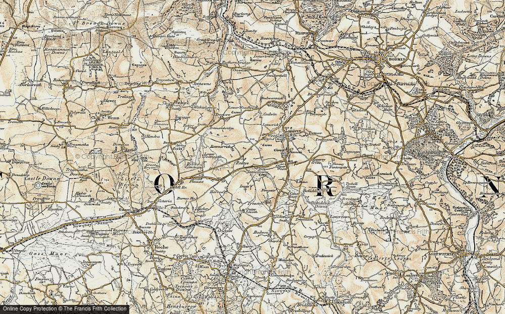 Old Map of Redtye, 1900 in 1900