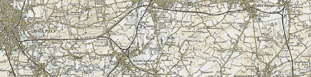 Old map of Redvales in 1903