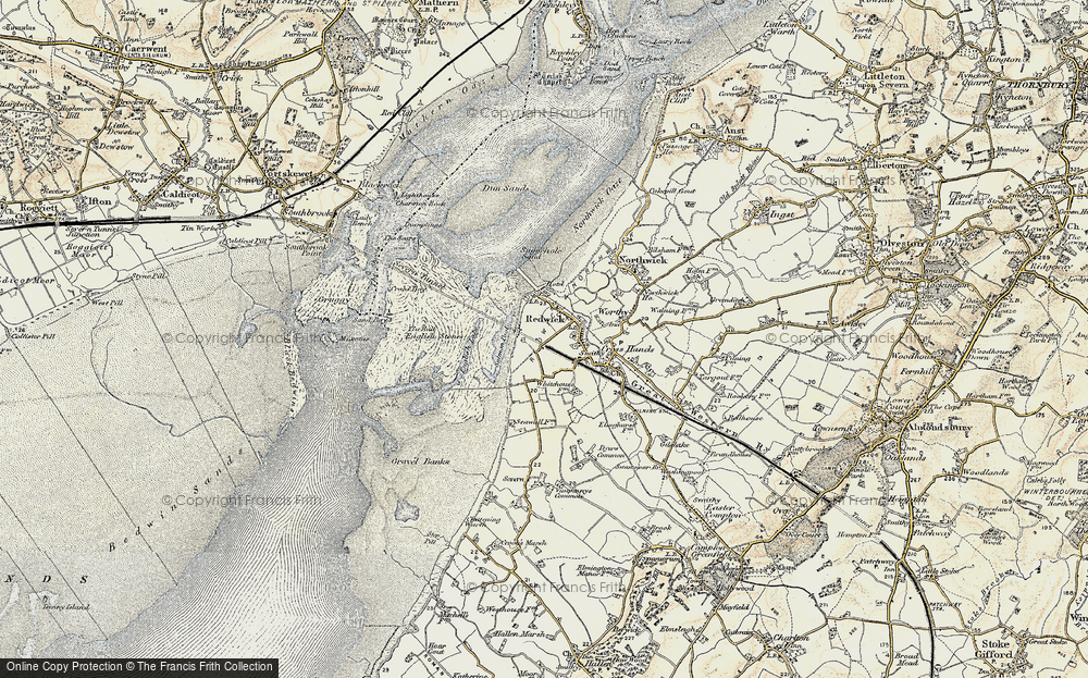 Old Map of Historic Map covering Binn Wall, The in 1899