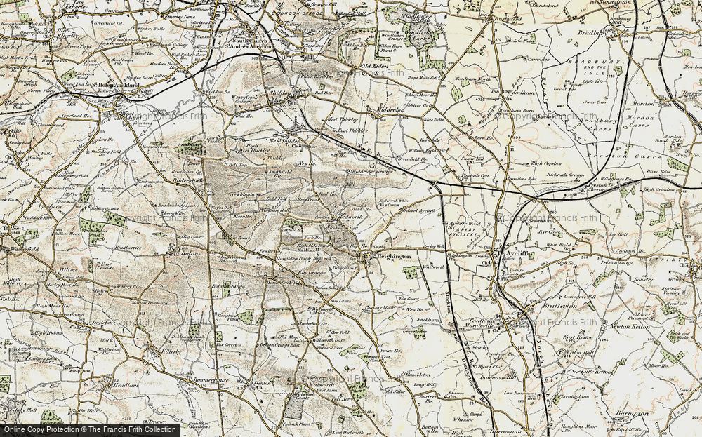 Old Map of Redworth, 1903-1904 in 1903-1904