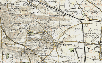 Old map of Redworth in 1903-1904