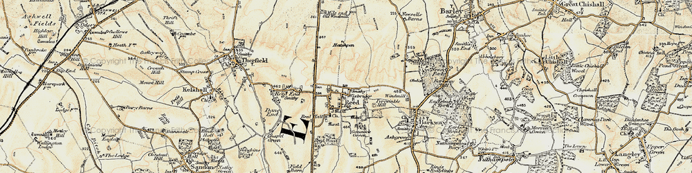 Old map of Reed in 1898-1901