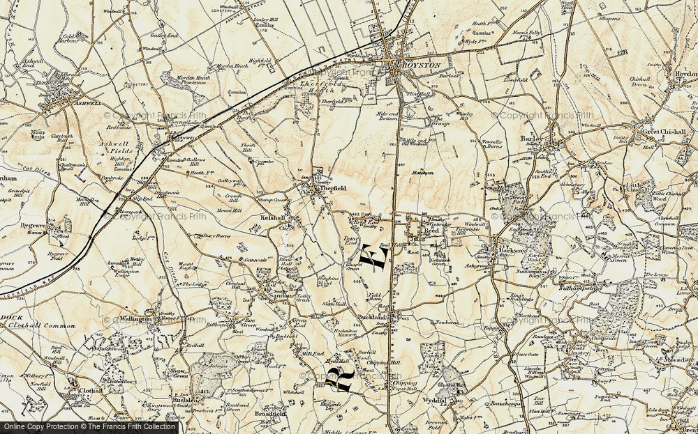 Old Map of Reed End, 1898-1901 in 1898-1901