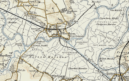Old map of Boyce's Dyke in 1901-1902