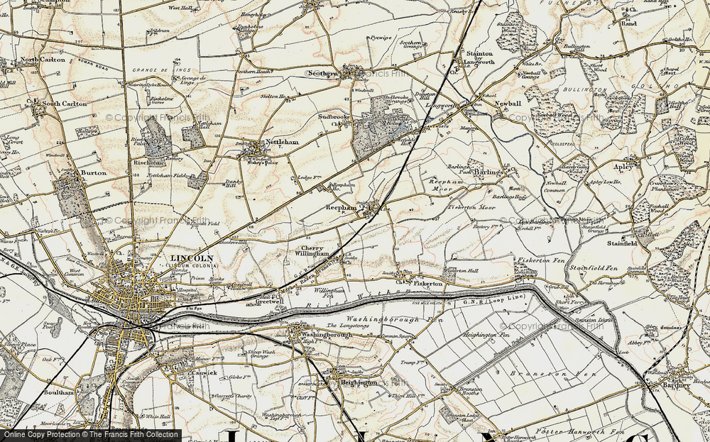 Old Map of Reepham, 1902-1903 in 1902-1903