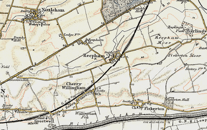 Old map of Reepham in 1902-1903