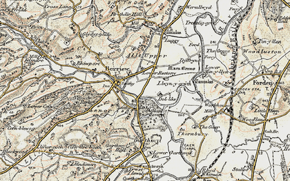 Old map of Garthmyl in 1902-1903