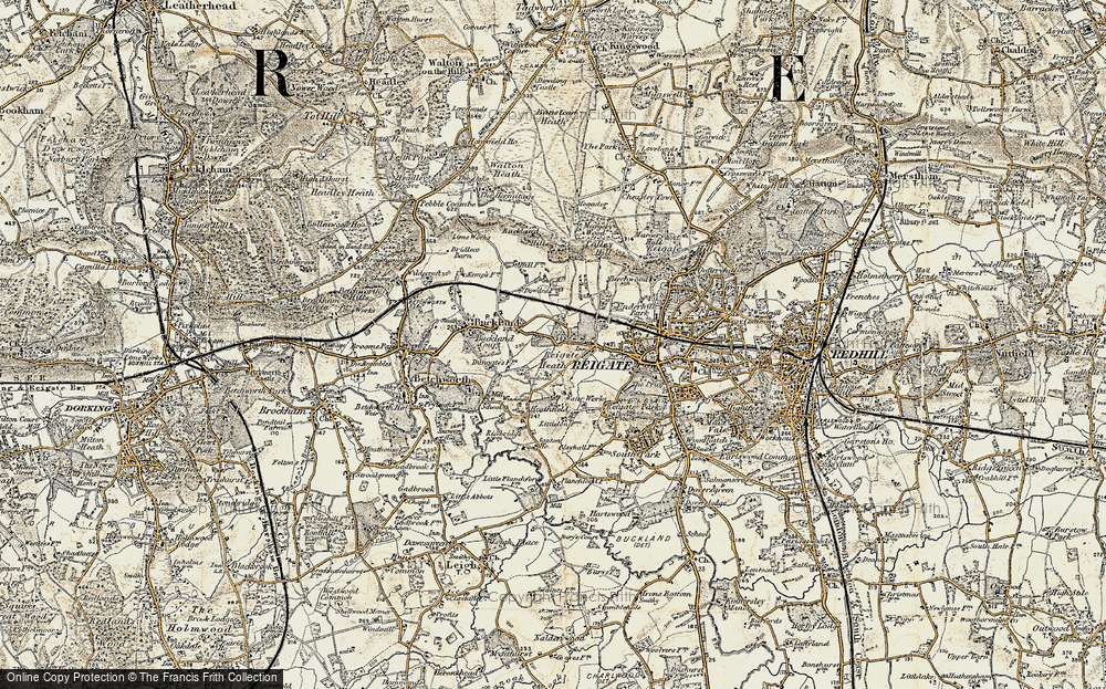 Old Map of Reigate Heath, 1898-1909 in 1898-1909