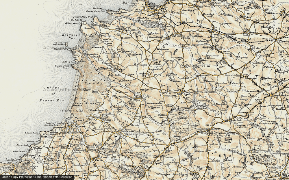 Old Map of Rejerrah, 1900 in 1900