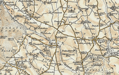 Old map of Trescowthick in 1900