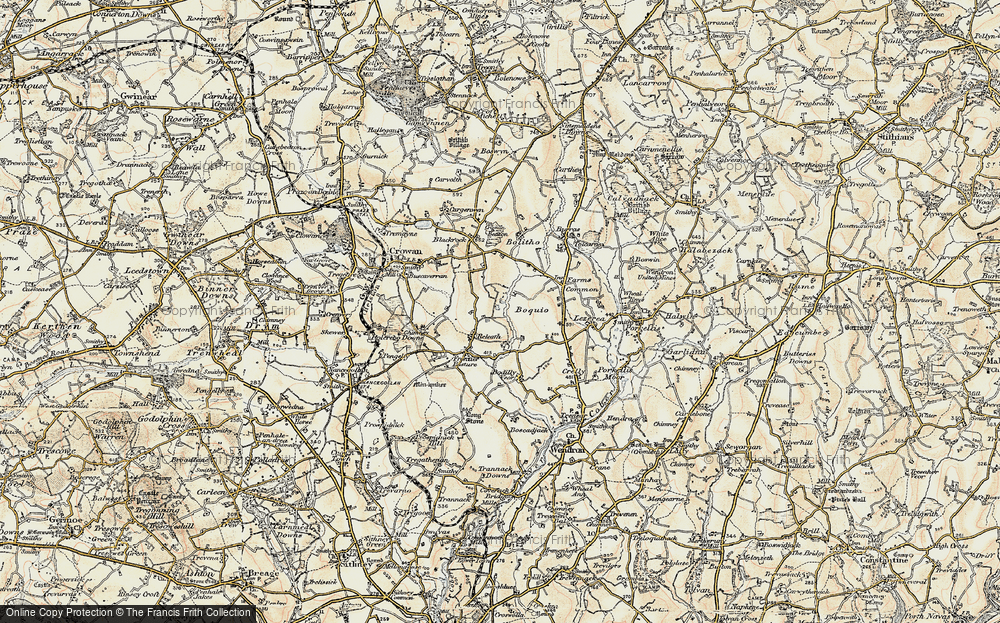 Old Map of Releath, 1900 in 1900