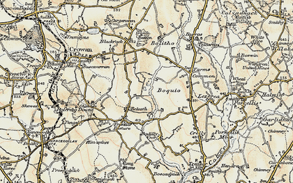 Old map of Releath in 1900