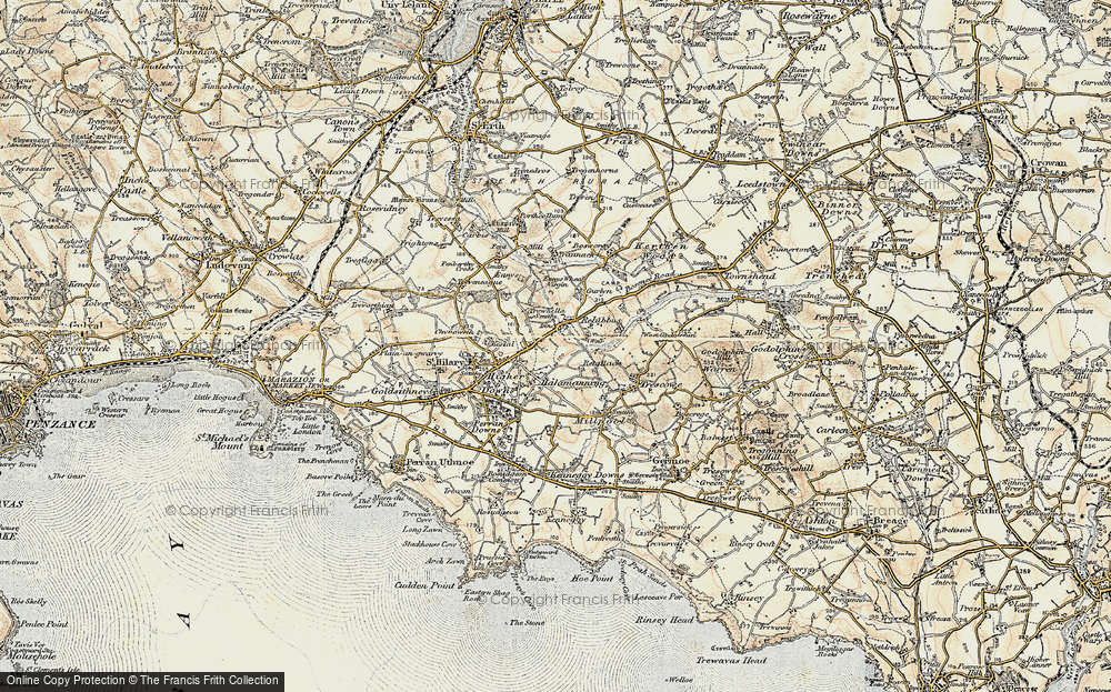 Old Map of Relubbus, 1900 in 1900