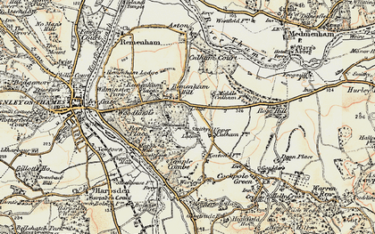 Old map of Remenham Hill in 1897-1909