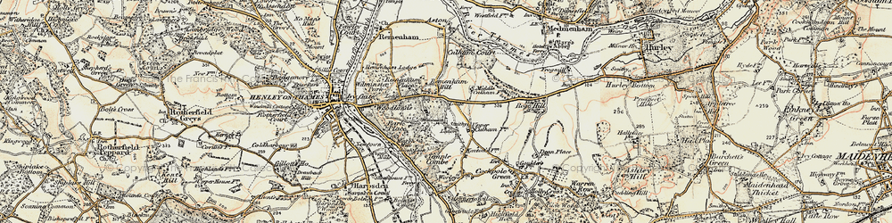 Old map of Remenham Hill in 1897-1909
