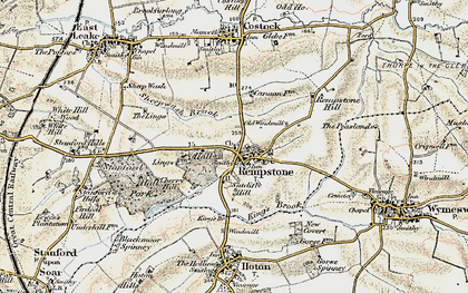 Old map of Rempstone in 1902-1903