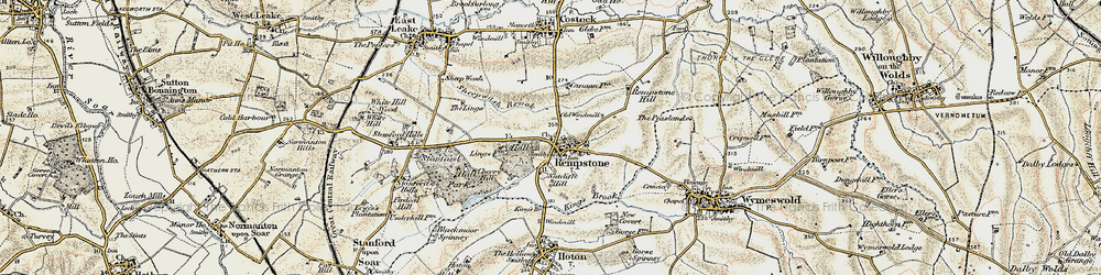Old map of Rempstone in 1902-1903