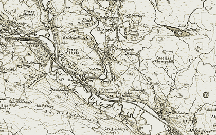 Old map of Remusaig in 1910-1912