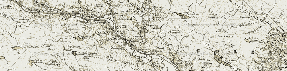 Old map of Remusaig in 1910-1912