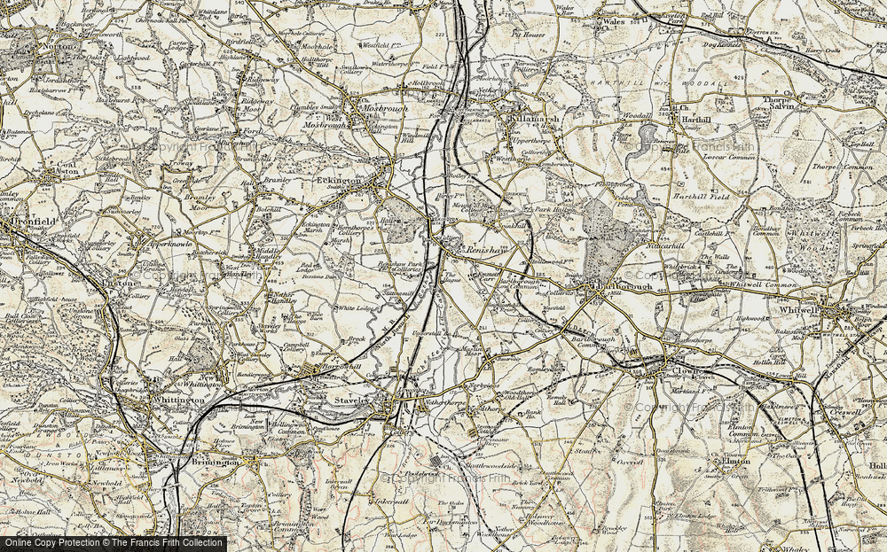 Old Map of Renishaw, 1902-1903 in 1902-1903