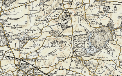 Old map of Wigmore Wood in 1902