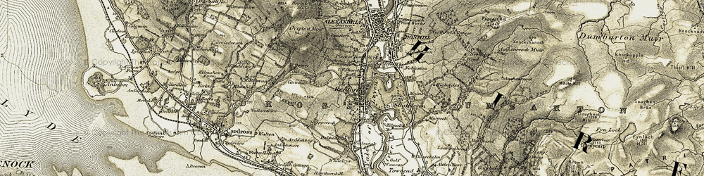 Old map of Renton in 1905-1907