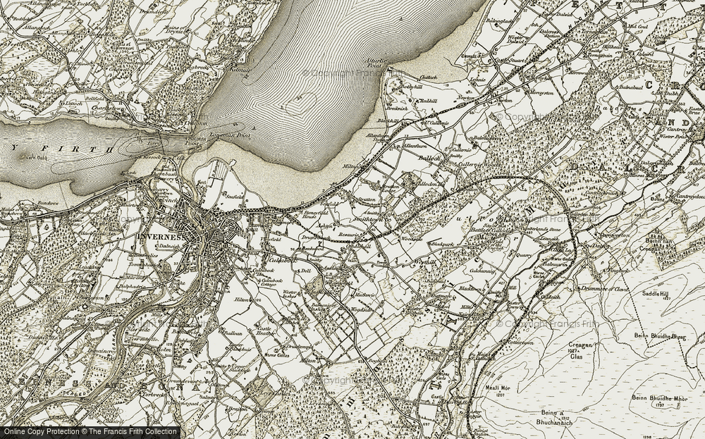 Old Map of Resaurie, 1908-1912 in 1908-1912