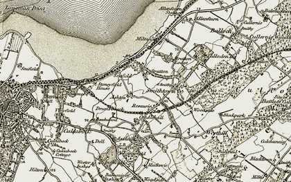 Old map of Resaurie in 1908-1912