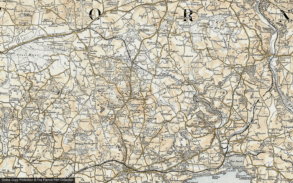 Old Map of Rescorla, 1900 in 1900