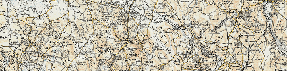 Old map of Rescorla in 1900