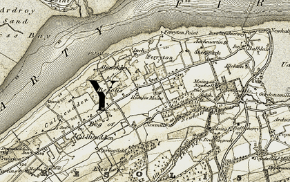 Old map of Resolis in 1911-1912