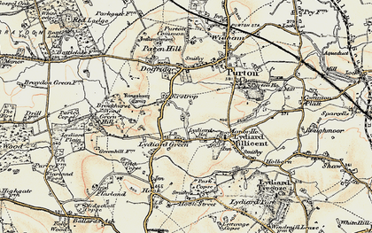 Old map of Restrop in 1898-1899