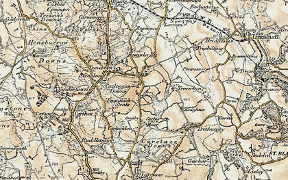 Old map of Resugga Green in 1900