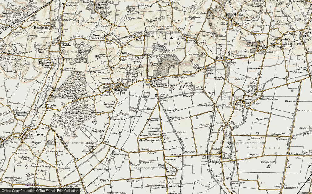 Old Map of Revesby Bridge, 1902-1903 in 1902-1903