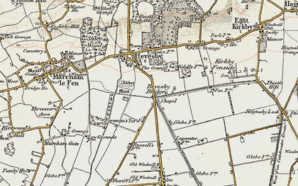 Old map of Revesby Bridge in 1902-1903