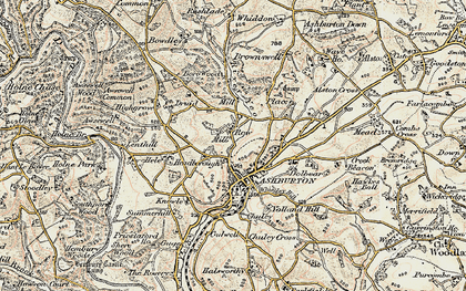 Old map of Rew in 1899