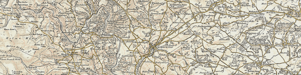 Old map of Boro Wood in 1899