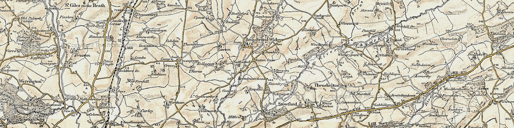 Old map of Rexon in 1900